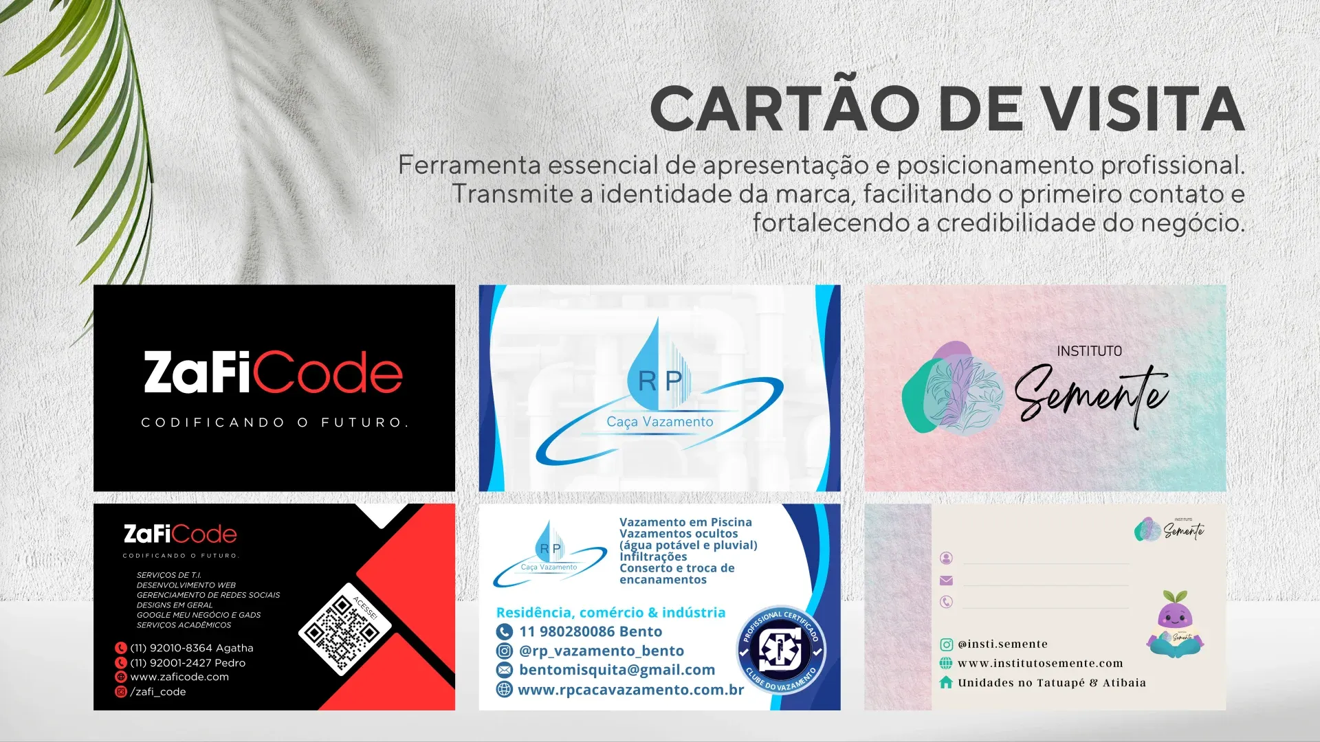 Peça gráfica — Cartões de Visita