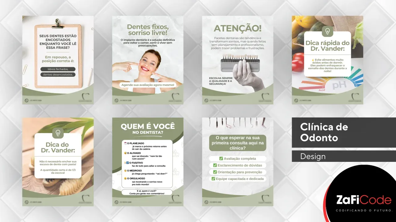 Peça de design gráfico para cliente do segmento de clínica de odontologia