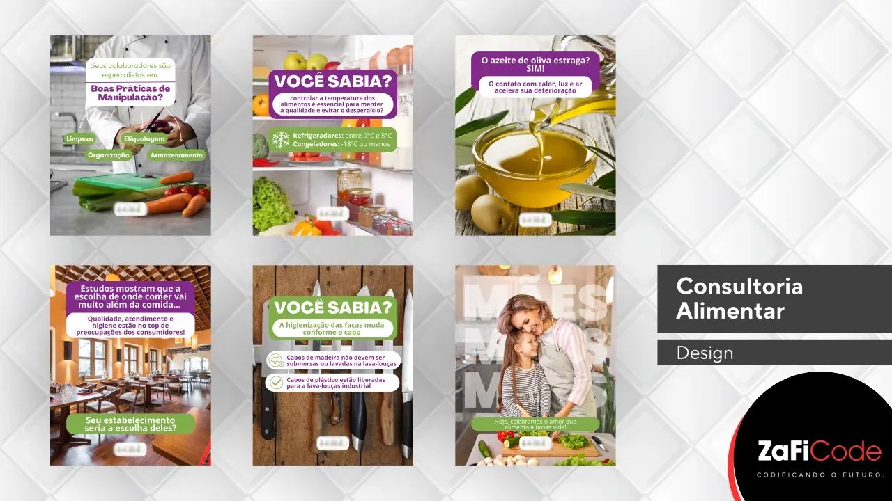 Peça de design gráfico para cliente do segmento de consultoria alimentar