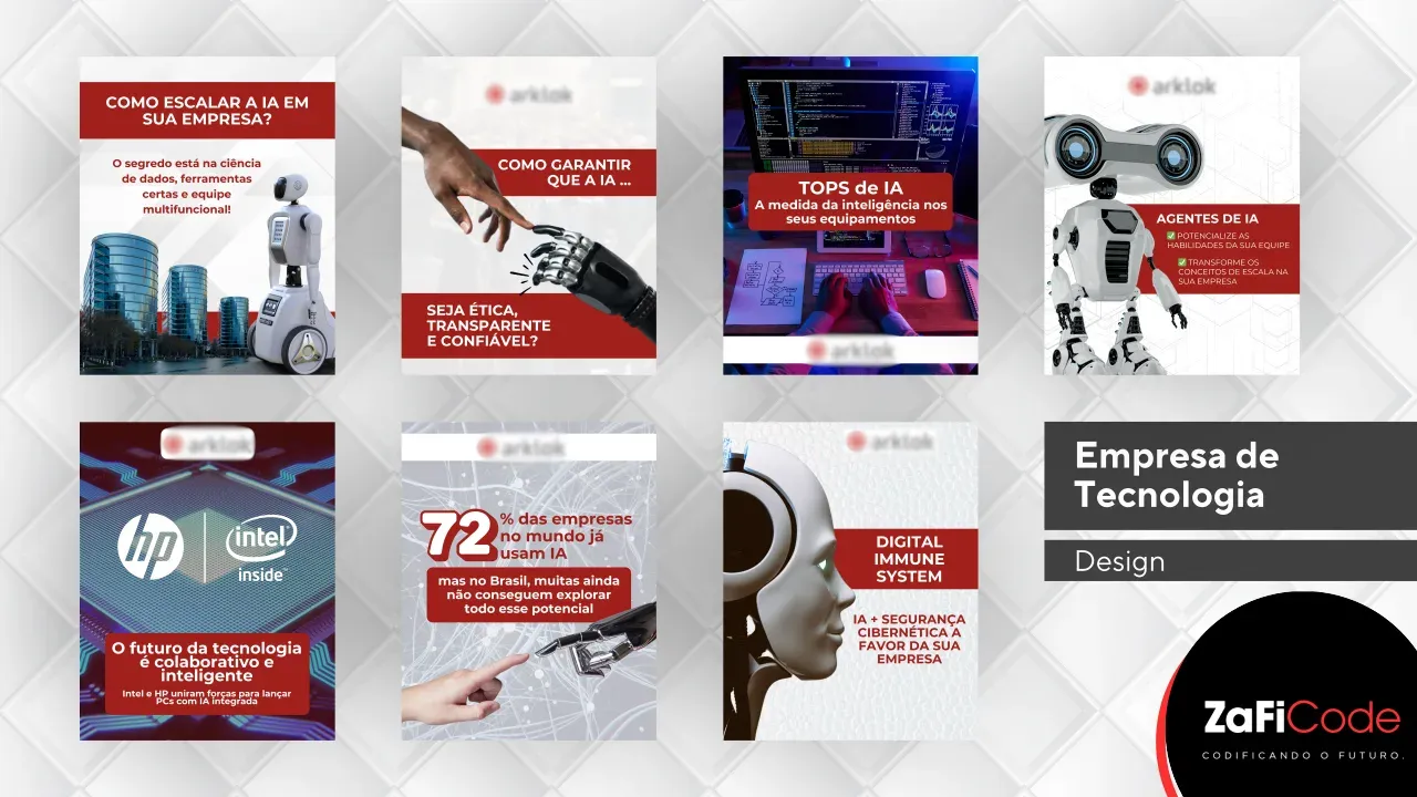 Peça de design gráfico para cliente do segmento de empresa de tecnologia
