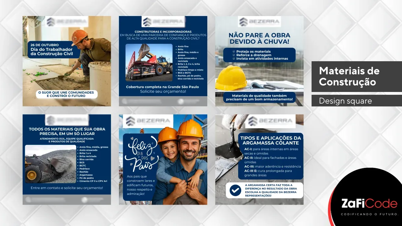 Peça de design gráfico para cliente do segmento de materiais de construção