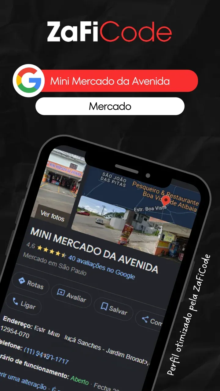 Perfil do Google Meu Negócio otimizado para Mini Mercado da Avenida — Mercado