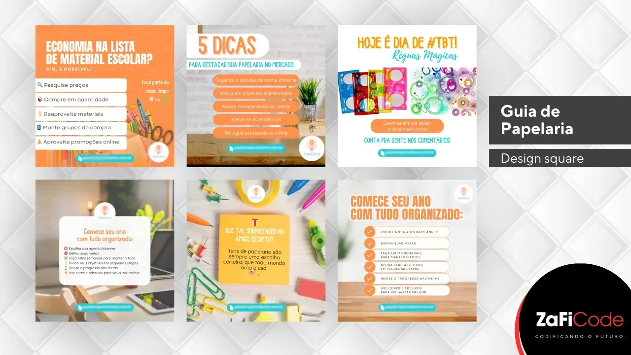 Peça de design gráfico para cliente do segmento de papelaria