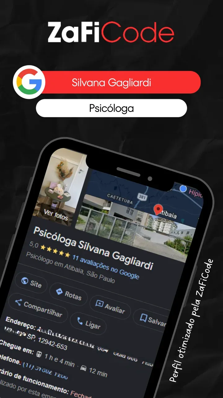 Perfil do Google Meu Negócio otimizado para Silvana Gagliardi — Psicóloga