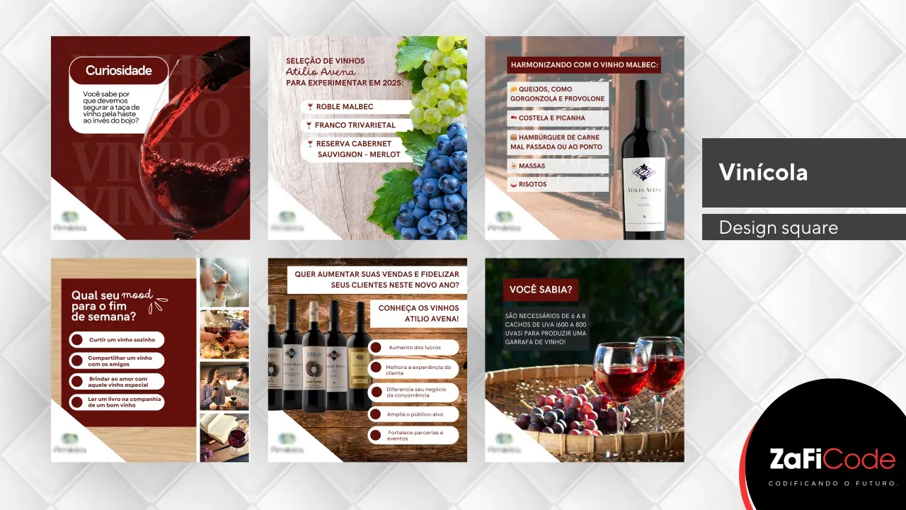 Peça de design gráfico para cliente do segmento de vinícola